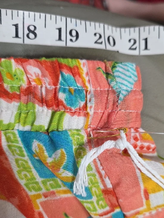 NWT Violet Sky Women's Gauzy Wide Leg Pants Tropical Semi-Sheer Elastic Sz 3X - Picture 8 of 12